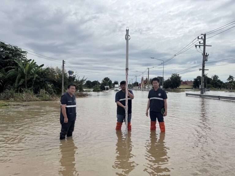 กรมทางหลวงชนบท พร้อมจัดกำลังคนติดตามสถานการณ์น้ำท่วม