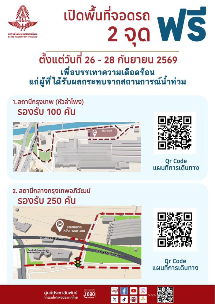 ที่จอดรถน้ำท่วม