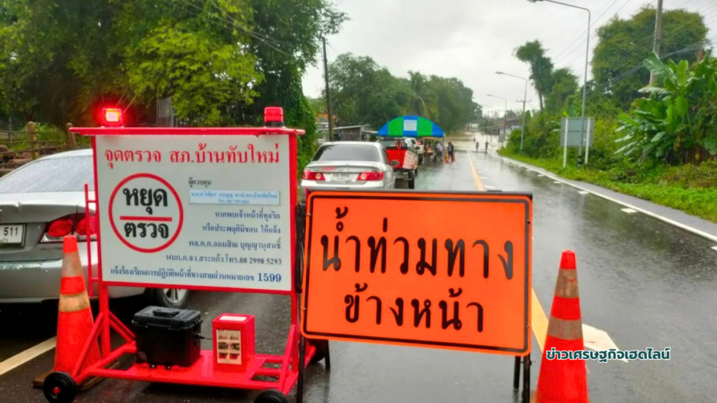 ป้ายน้ำท่วม